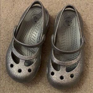 Crocs Mary Jane Silver Sparkle